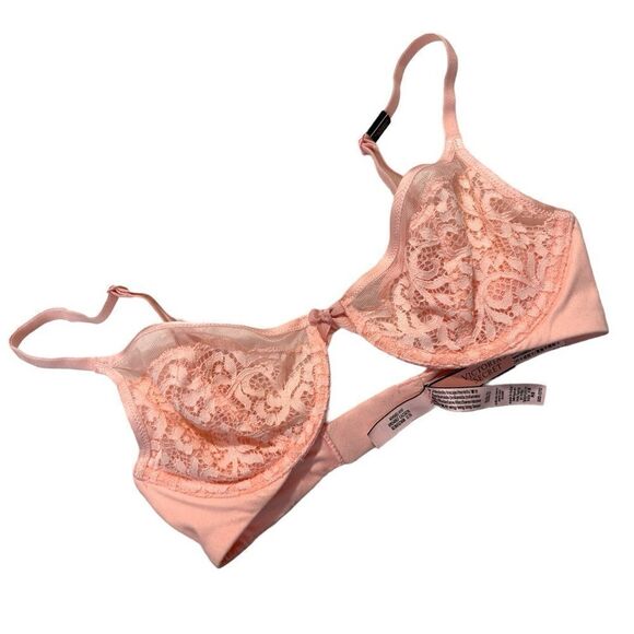 'Victoria's Secret Unlined Bra color Pink / Peach 
Lace bra - Picture 4 of 12